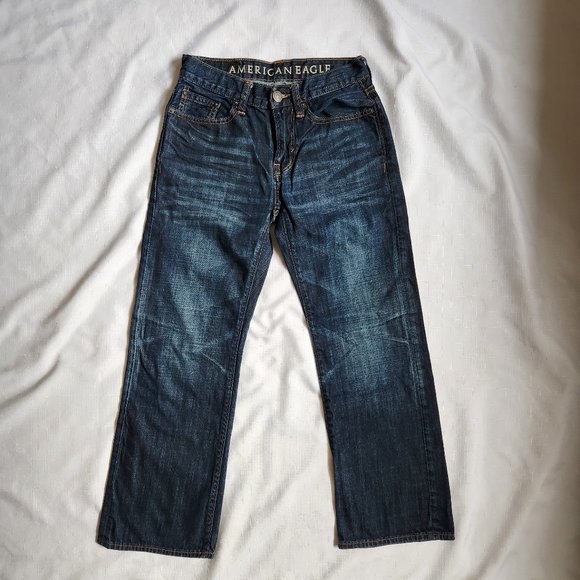 American Eagle Original Straight Leg Dark Indigo Jean Women (26/28) - Picture 1 of 16